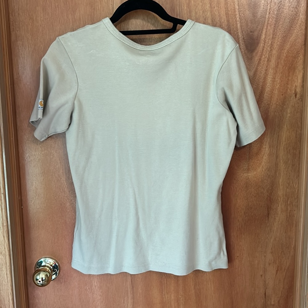 **3/$15** Women’s Carhartt t shirt. Size large. Carhartt logo o. Front. - Picture 5 of 5